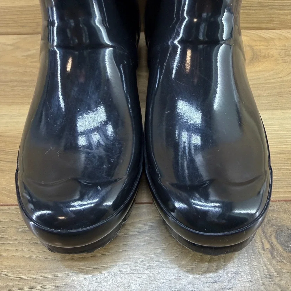 Hunter Original Tall Back Adjustable Boot 5 EU 36 Gloss Black Waterproof Wellies